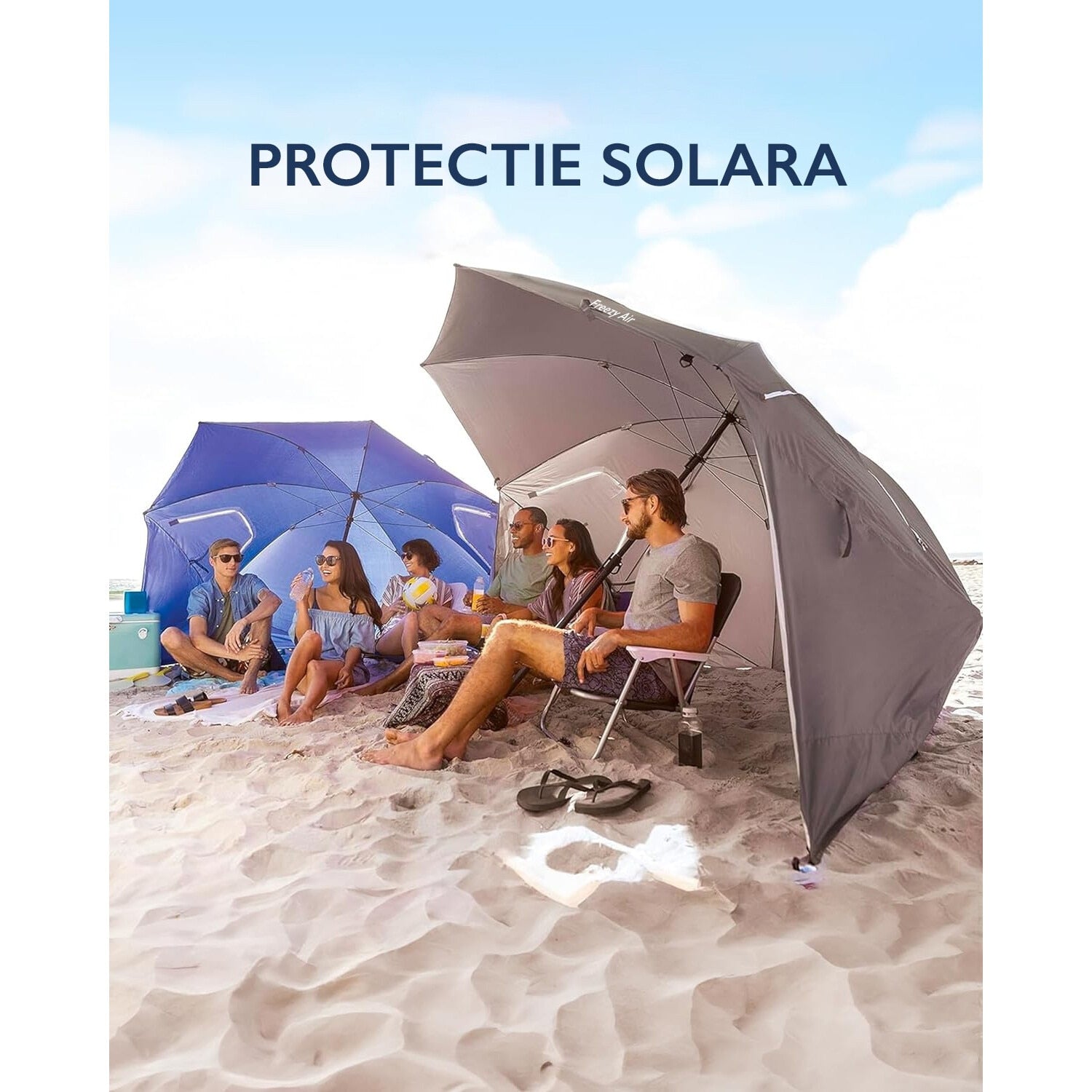 Umbrela de Plaja Freezy Air SunShield Umbrela de Plaja Freezy Air SunShield